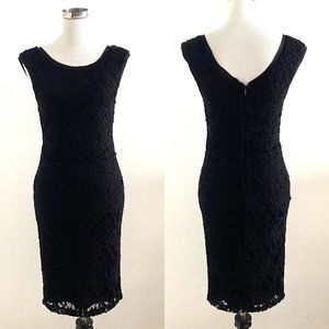 Joie Sleeveless Lace Bodycon Black Dress